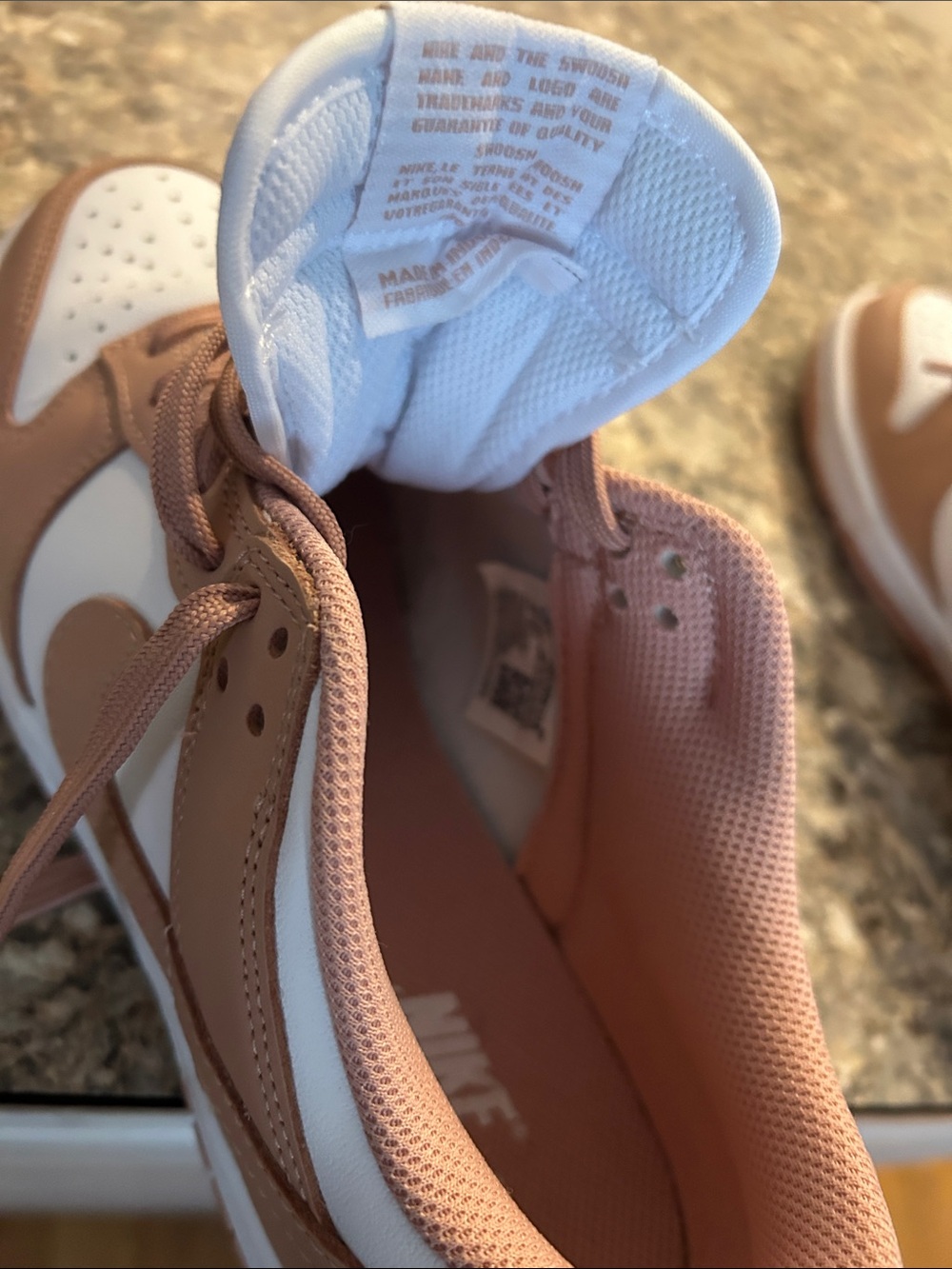 Nike Women’s Low-Top Sneakers - White & Dusty Pink - Picture 6 of 7